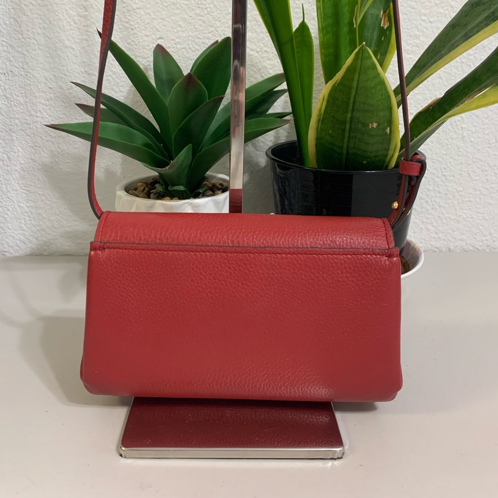 💕👜 TORY BURCH Crossbody Red Leather Bag - Picture 2 of 14